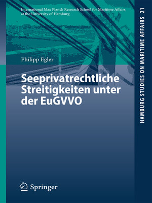 cover image of Seeprivatrechtliche Streitigkeiten unter der EuGVVO